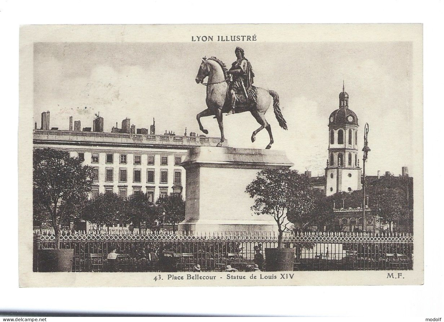 CPA - 69 - Lyon Illustré - Place Bellecour - Statue De Louis XIV - Circulée En 1929 - Other & Unclassified