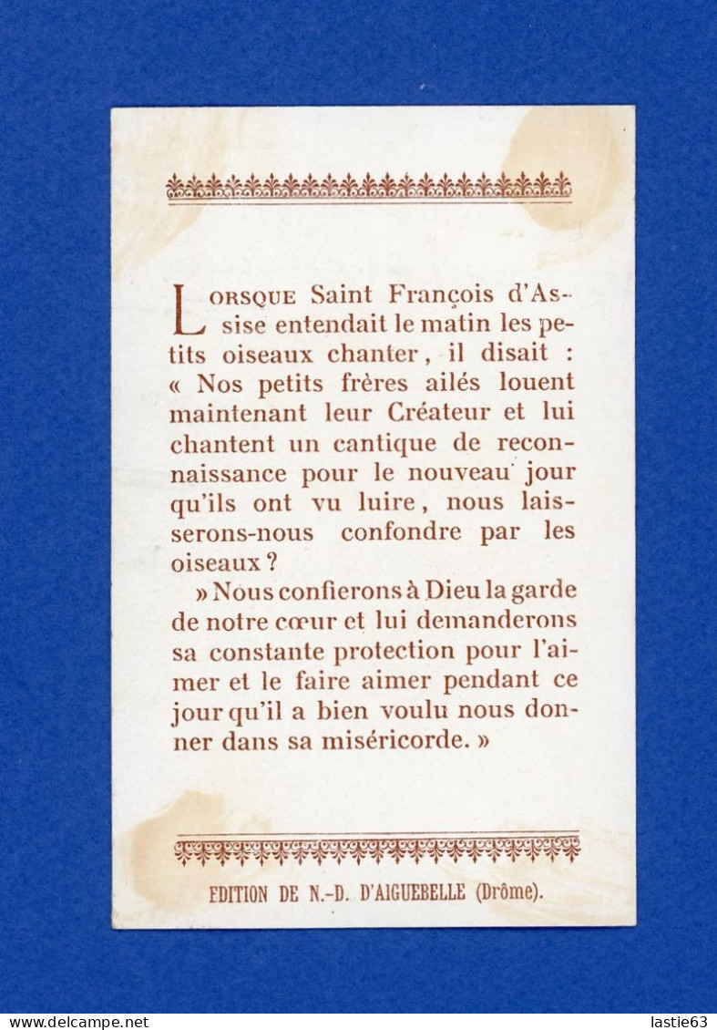Image Religieuse Souvenir De  N. D. D' Aiguebelle   Saint  François  D' Assise - Devotion Images
