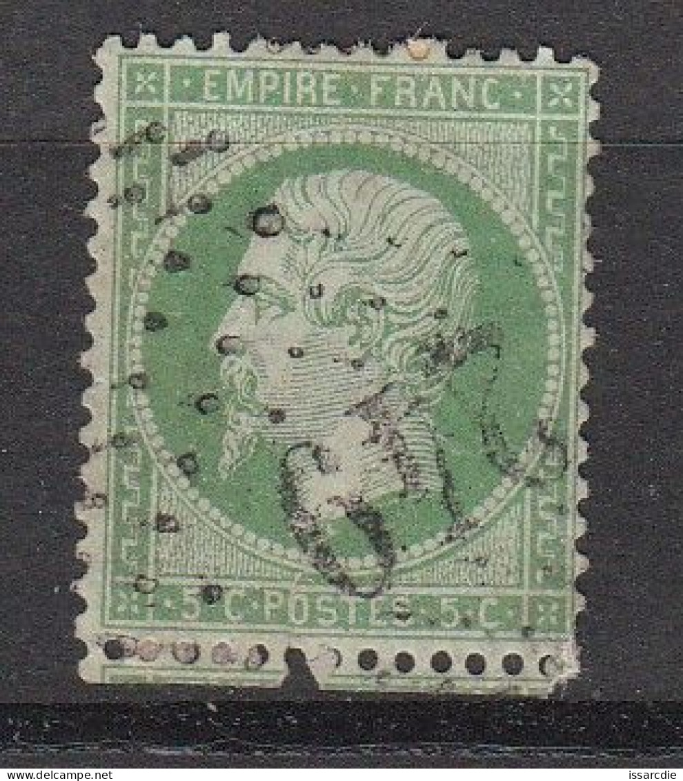 France Napoléon III  Empire Franc 5 C Vert - 1862 Napoléon III