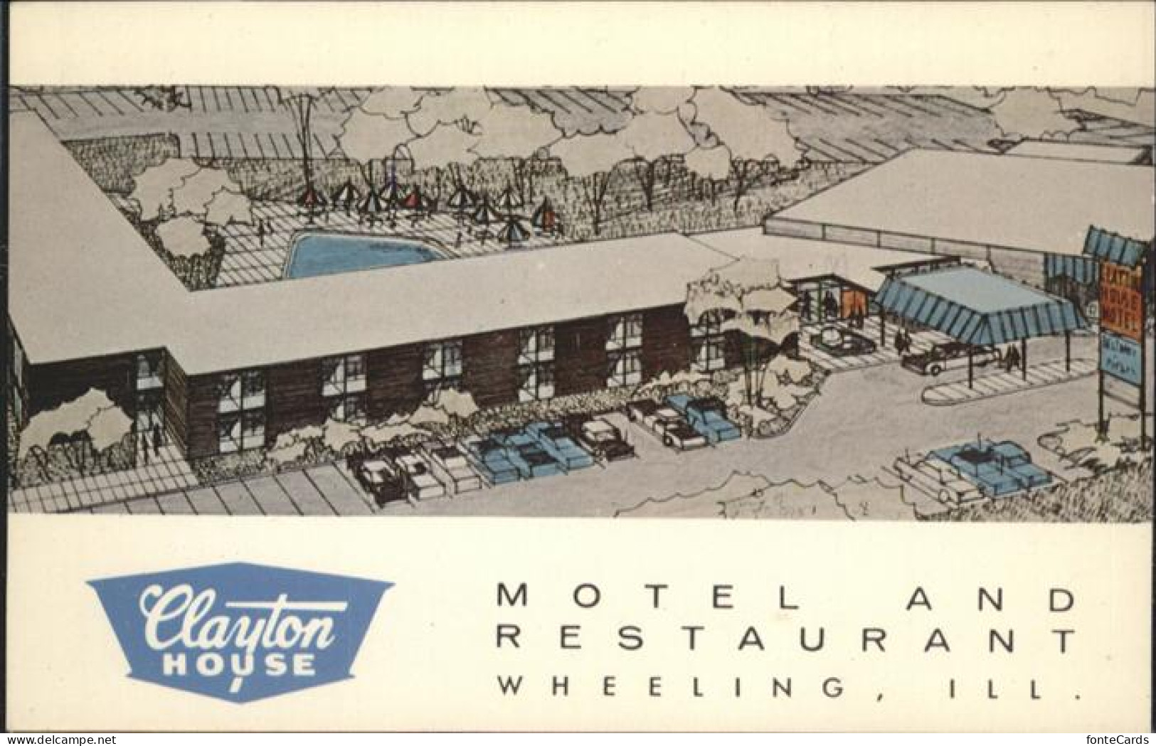 11038427 Wheeling_Illinois Motel Restaurant  Clayton House - Autres & Non Classés