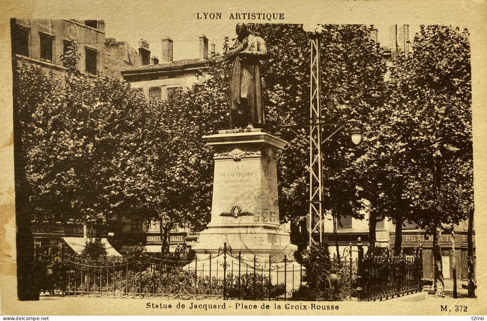 CPA (Rhône). LYON. Statue De Jacquard, Place De La Croix Rousse - Other & Unclassified