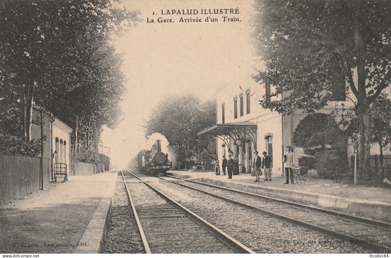 CPA-84-LAPALUD-La Gare-Arrivée D'un Train - Lapalud