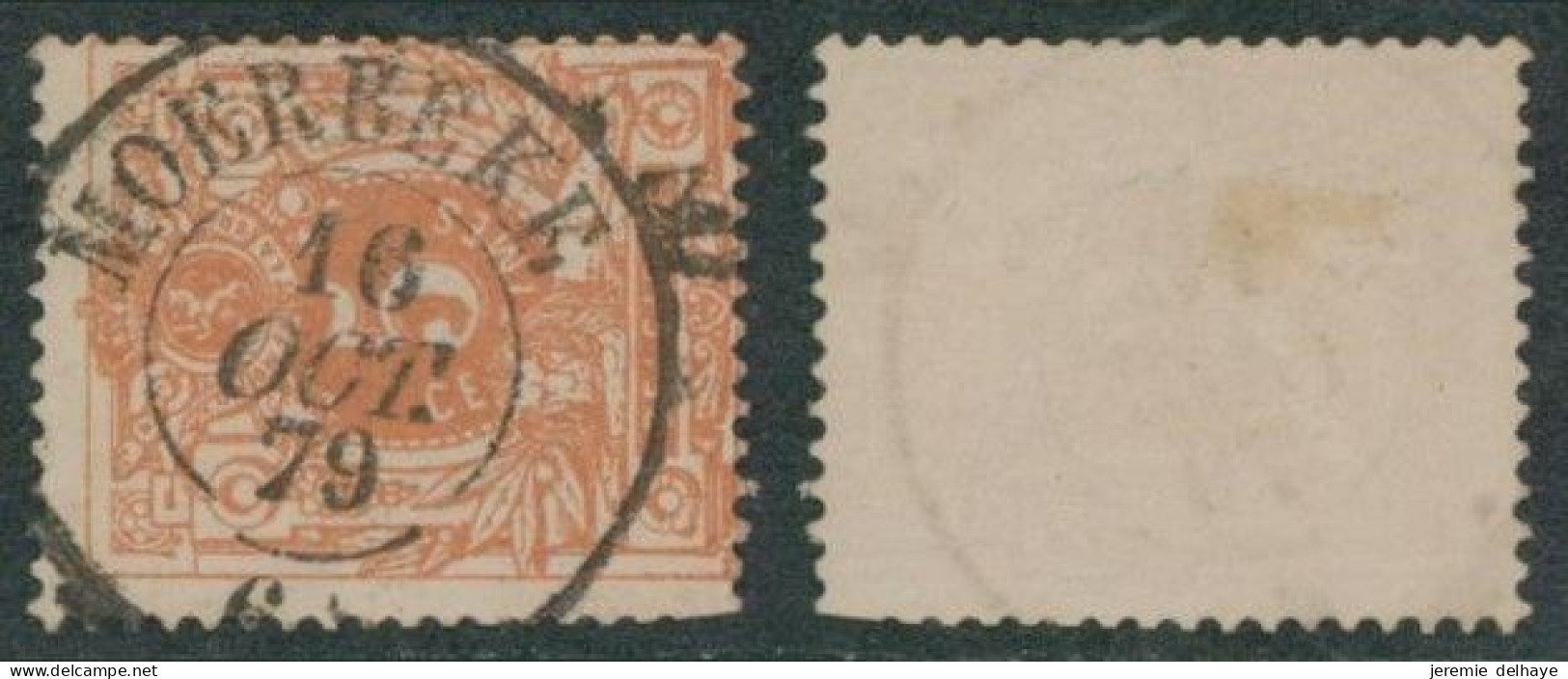 émission 1869 - N°28 Obl Double Cercle "Moerbeke". Luxe ! - 1869-1888 Leone Coricato