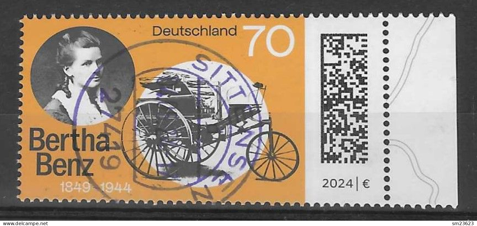 BRD 2024   Mi.Nr. 3829 , Bertha Benz - Nassklebend - Gestempelt / Fine Used / (o) - Used Stamps