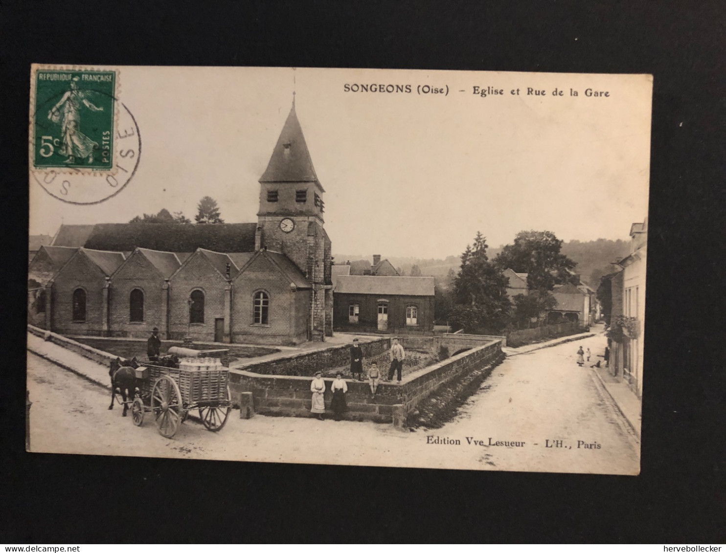 Songeons - Église Et Rue De La Gare - 60 - Songeons