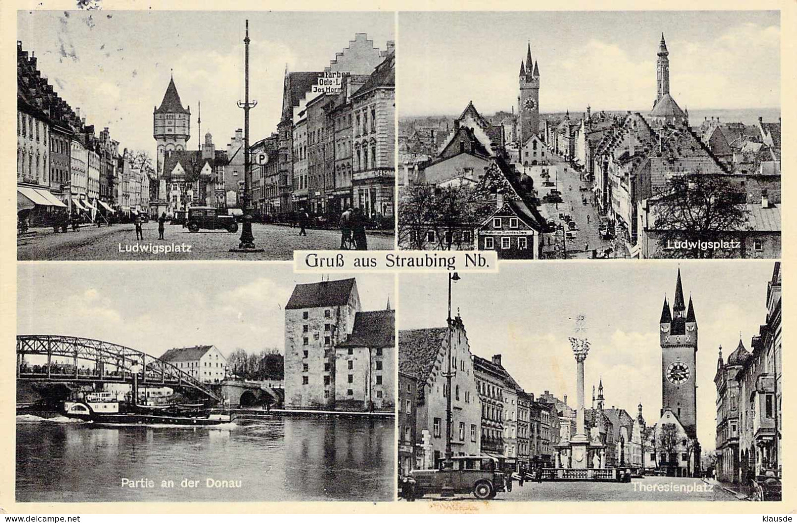 Straubing - Mehrbild Gel.1932 - Straubing