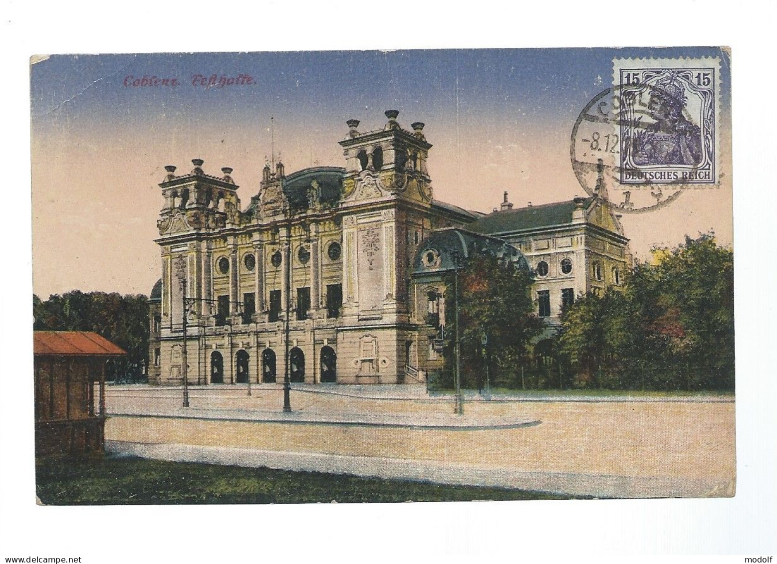 CPA - Allemagne - Coblenz - Felthalle - Colorisée - Circulée En 1919 - Koblenz