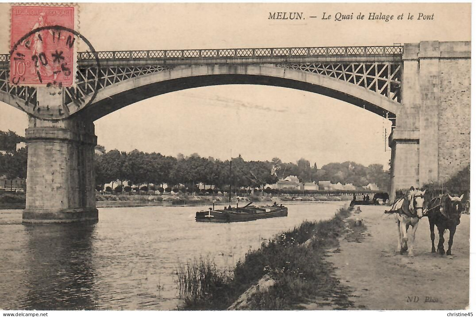 PENICHE      MELUN  LE QUAI DU HALAGE - Houseboats