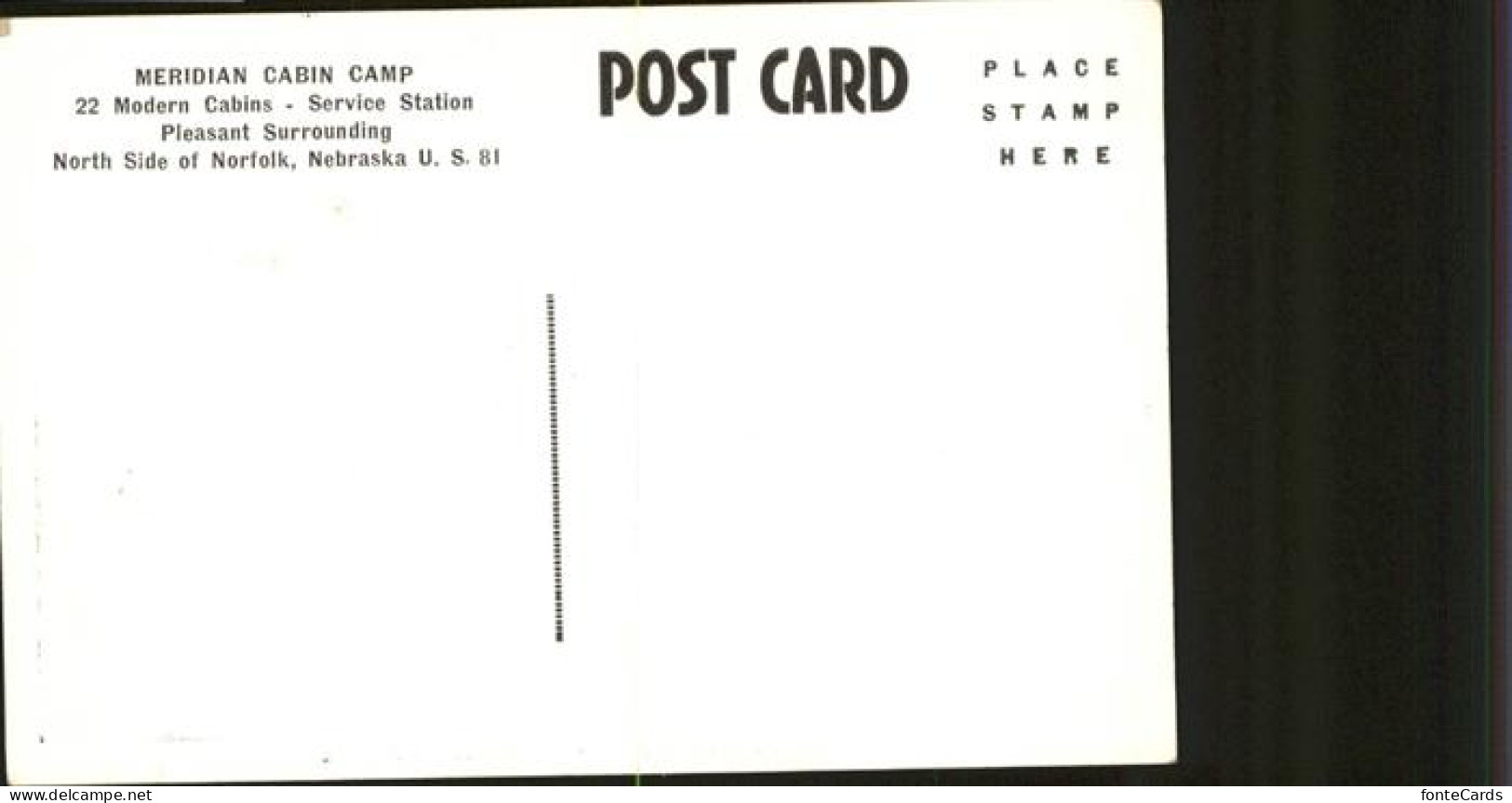 11037362 Nebraska Meridian Cabin Camp  - Autres & Non Classés