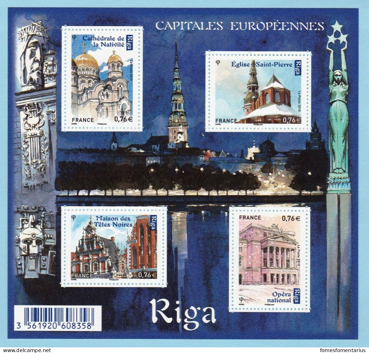 N° F 4938  Neuf ** TTB  Capitales Européènnes Riga Tirage 825 000 Exemplaires - Unused Stamps