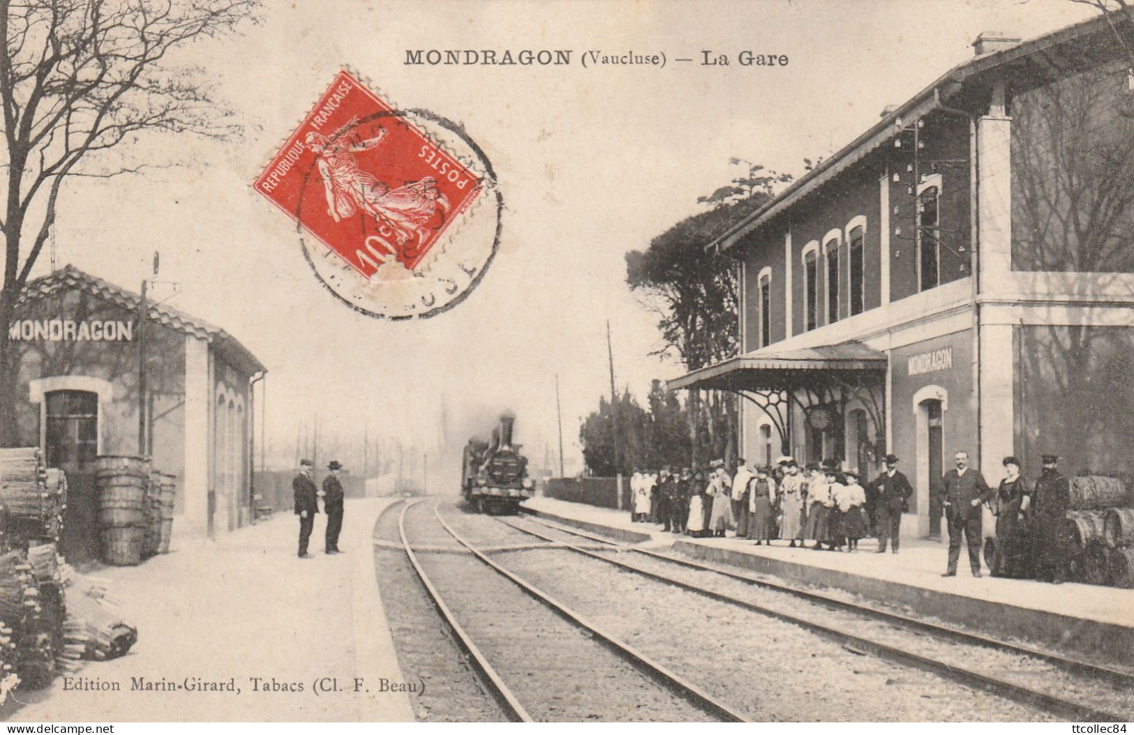 CPA-84-MONDRAGON-La Gare - Autres & Non Classés