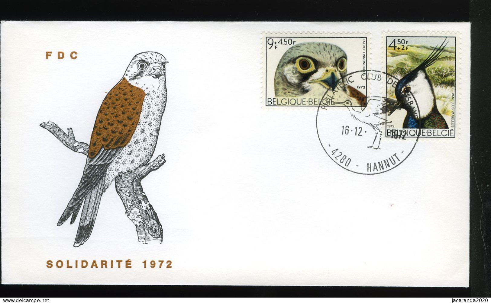 1653-55 - FDC - Vogels - Stempel: Hannut - 1971-1980