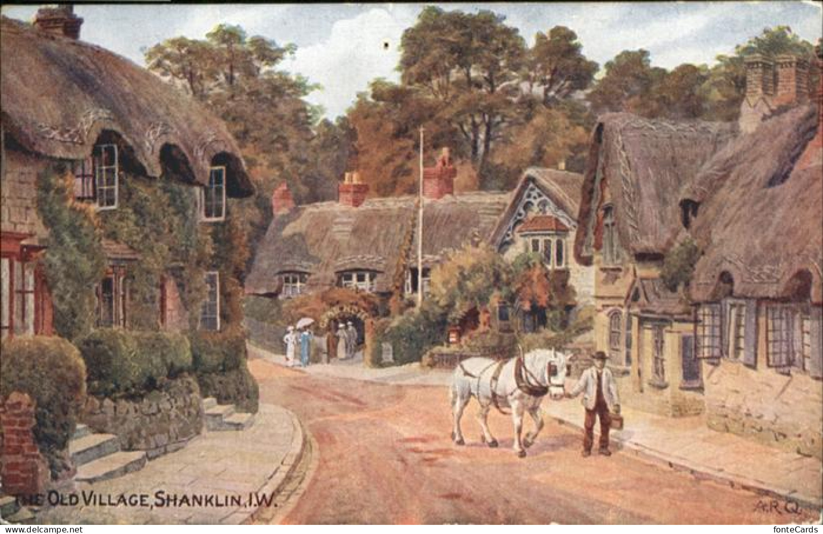 11036409 Shanklin The Old Village Pferd A. R. Q Kuenstler Shanklin - Autres & Non Classés