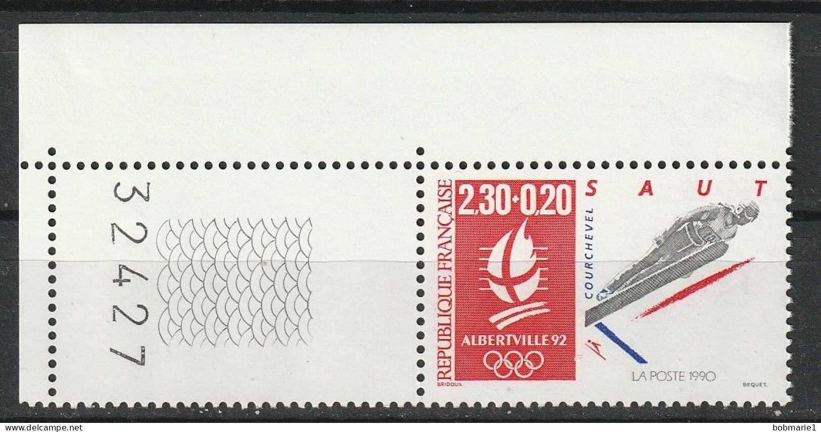Jeux Olympiques D'hiver Albertville 1992. Saut, Timbre Neuf** N° 2674 - Unused Stamps