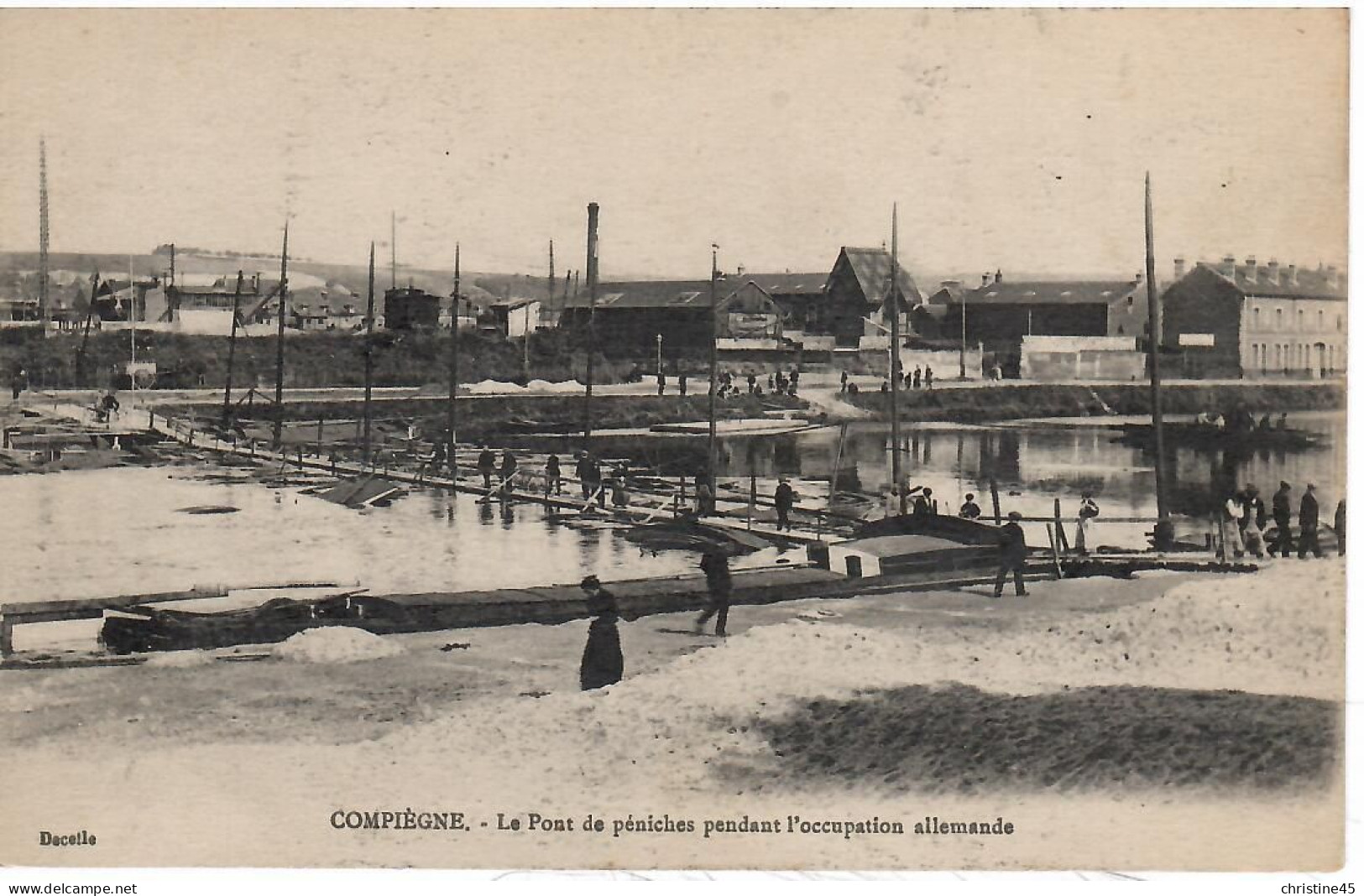 PENICHE        COMPIEGNE  LE PONT DE PENICHES - Péniches