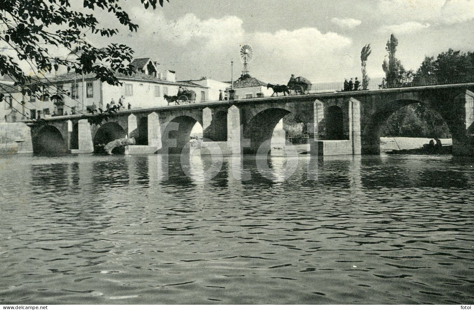 1941 OLD POSTCARD PONTE CARROÇA TOMAR PORTUGAL CARTE POSTALE - Santarem