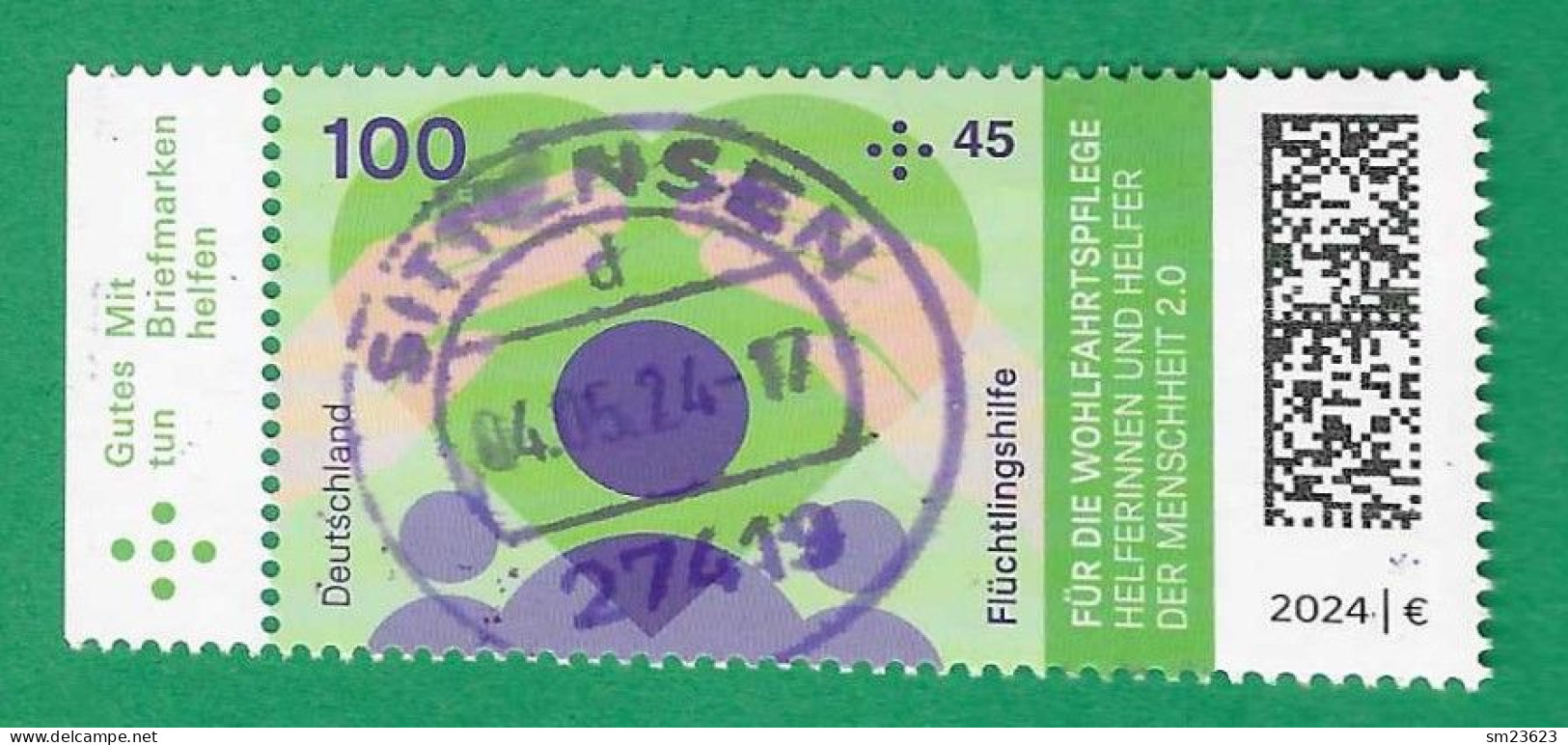 BRD 2024   Mi.Nr. 3812 , Flüchtlingshilfe - Nassklebend - Gestempelt / Fine Used / (o) - Gebraucht