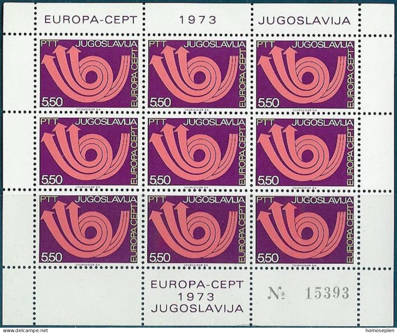 Yougoslavie - Jugoslawien - Yugoslavia Bloc Feuillet 1973 Y&T N°F1390 à F1391 - Michel N°KB1507 à KB1508 *** - EUROPA - Blocks & Sheetlets