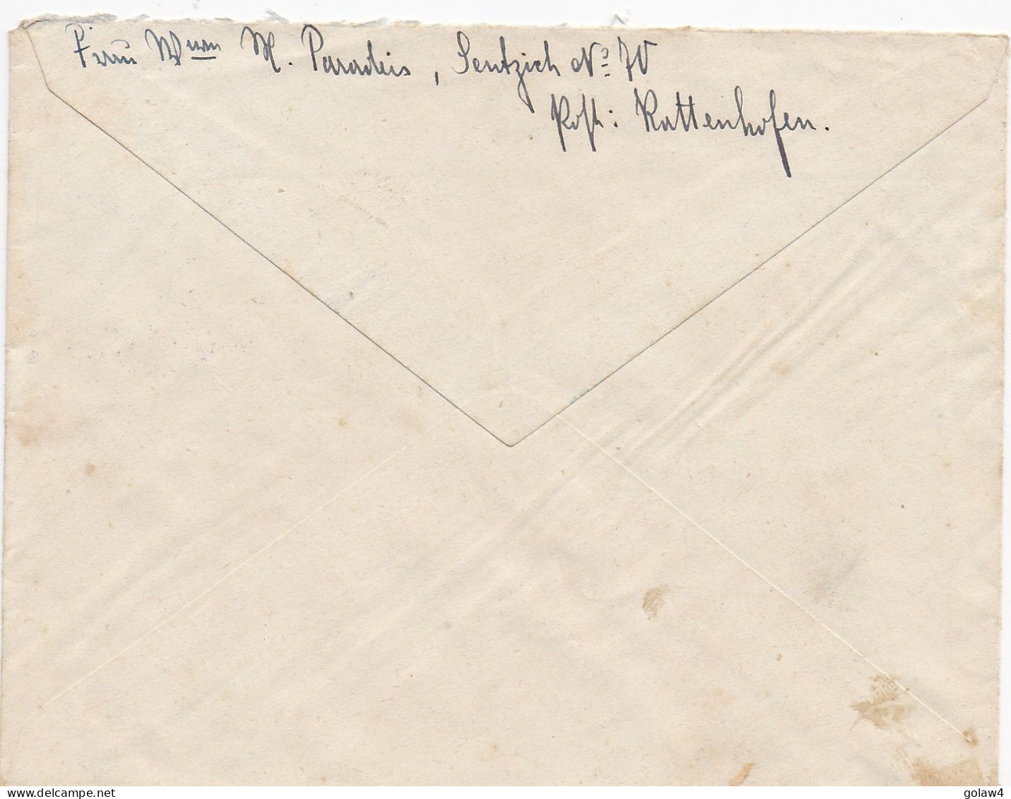 37178# HINDENBURG LOTHRINGEN LETTRE SENTZICH Obl KATTENHOFEN 2 Mai 1941 CATTENOM MOSELLE METZ - Covers & Documents