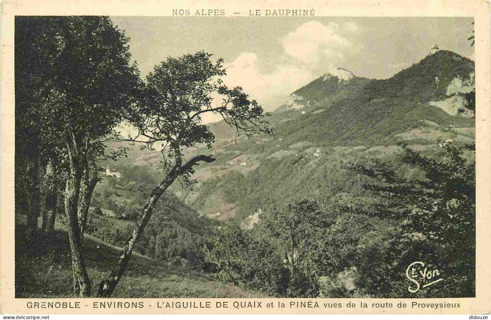 38 - Isère - L'Aiguille De Quaix Et La Pinéa Vues De La Route De Proveysieux - CPA - Voir Scans Recto-Verso - Sonstige & Ohne Zuordnung