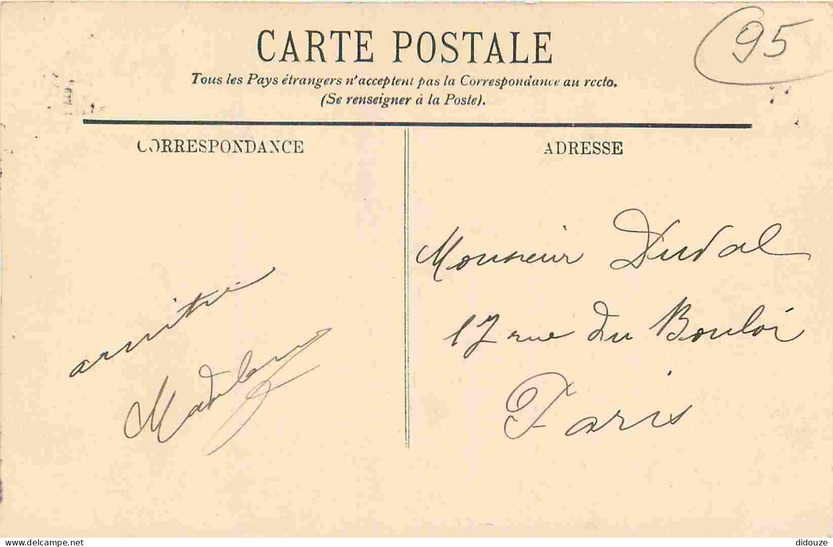 95 - Enghien Les Bains - Le Pavillon Chinois - Animée - Canotage - CPA - Oblitération Ronde De 1908 - Voir Scans Recto-V - Enghien Les Bains