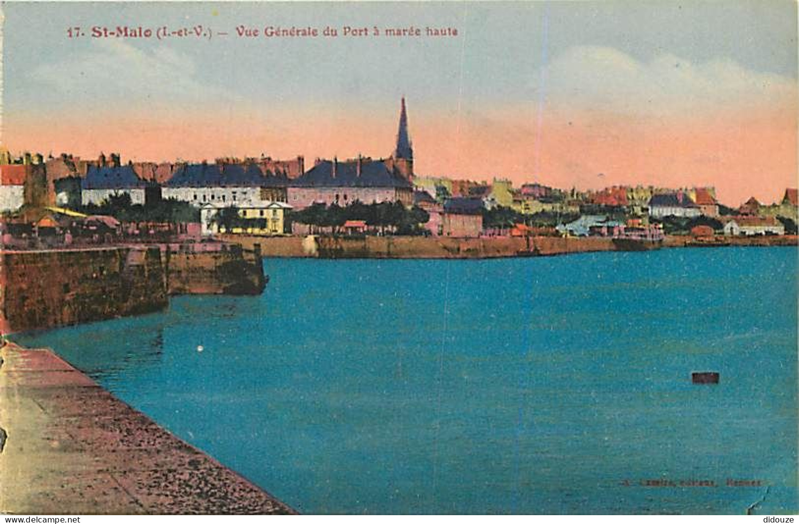35 - Saint Malo - Vue Générale Du Port à Marée Haute - Colorisée - Carte Neuve - CPA - Voir Scans Recto-Verso - Saint Malo