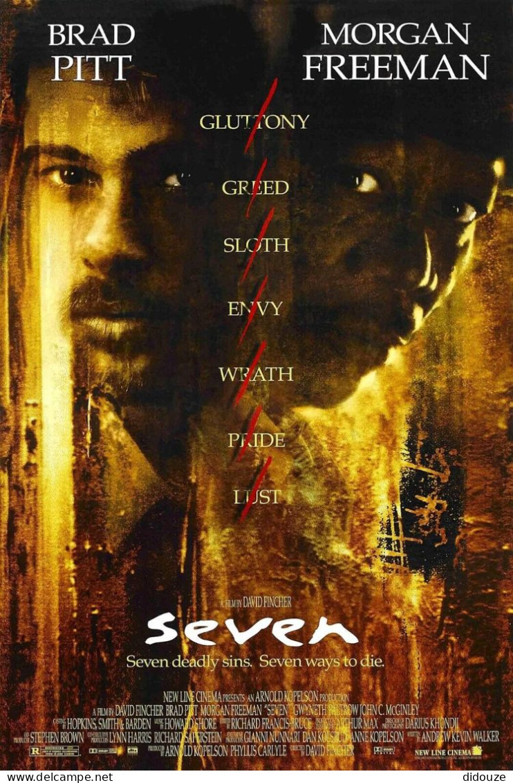 Cinema - Seven - Brad Pitt - Morgan Freeman - Affiche De Film - CPM - Carte Neuve - Voir Scans Recto-Verso - Posters Op Kaarten