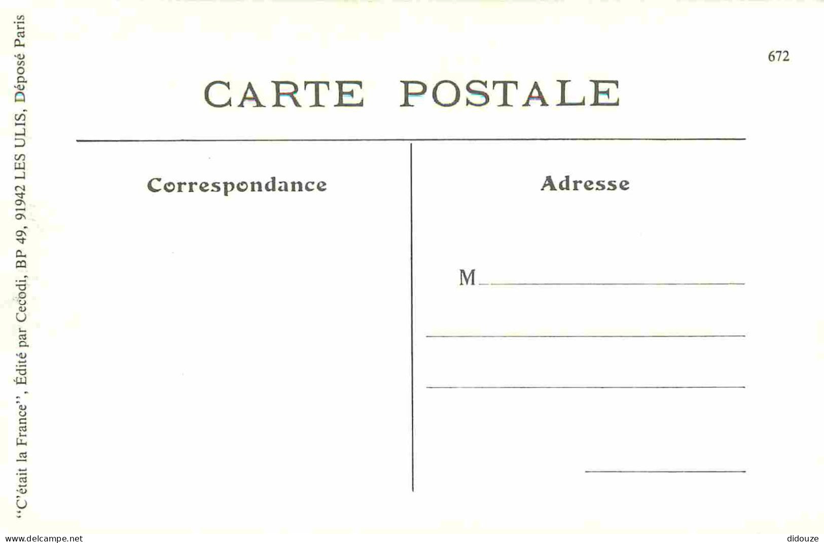 Reproduction CPA - Métiers - Marchands Ambulants - Le Raccommodeur De Paniers - C'était La France - No 672 - CPM Format  - Marchands Ambulants