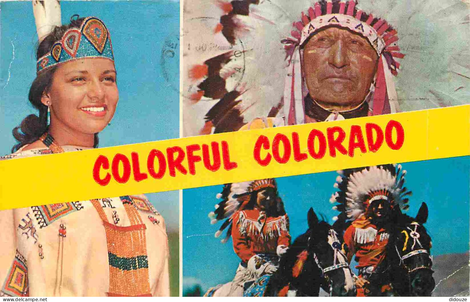 Indiens - Colorado - Multivues - CPM Format CPA - Etat Léger Pli Visible - Voir Scans Recto-Verso - Indianer