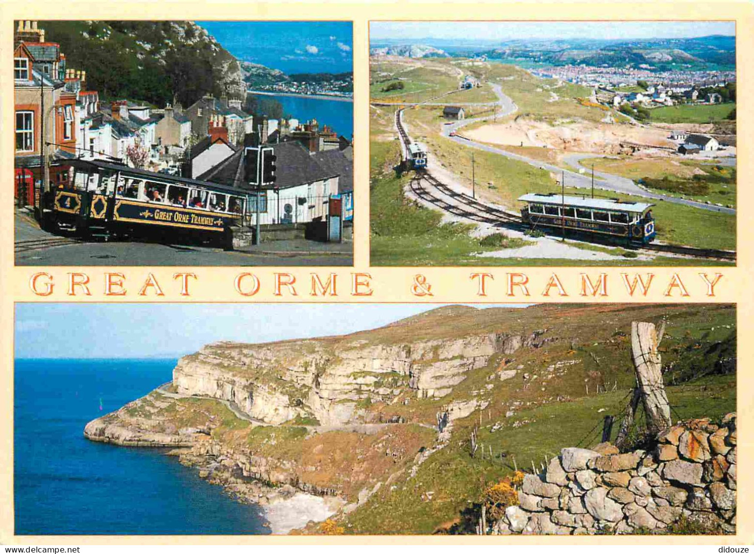 Trains - Tramways - Conwy County - Great Orme And Tramway Llandudno - Multivues - CPM - Voir Scans Recto-Verso - Tramways