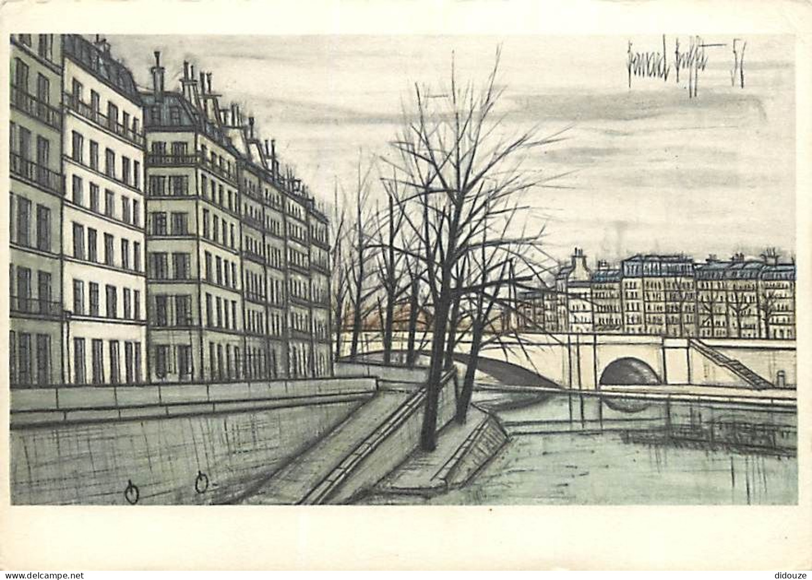 Art - Peinture - Bernard Buffet - Paris - Le Pont De La Tournelle - CPM - Voir Scans Recto-Verso - Peintures & Tableaux