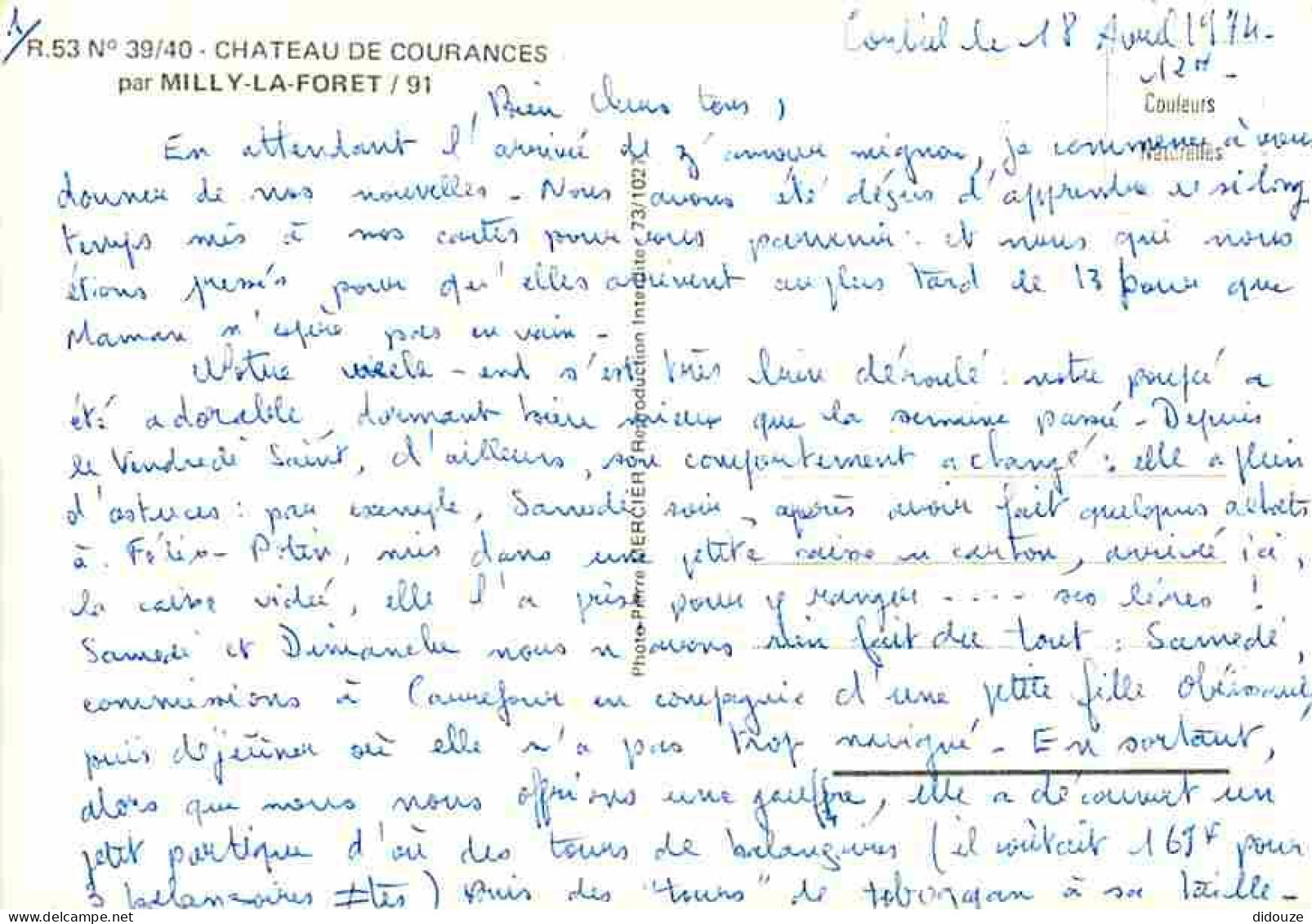91 - Courances - Le Château De Courances Par Milly La Foret - CPM - Voir Scans Recto-Verso - Sonstige & Ohne Zuordnung
