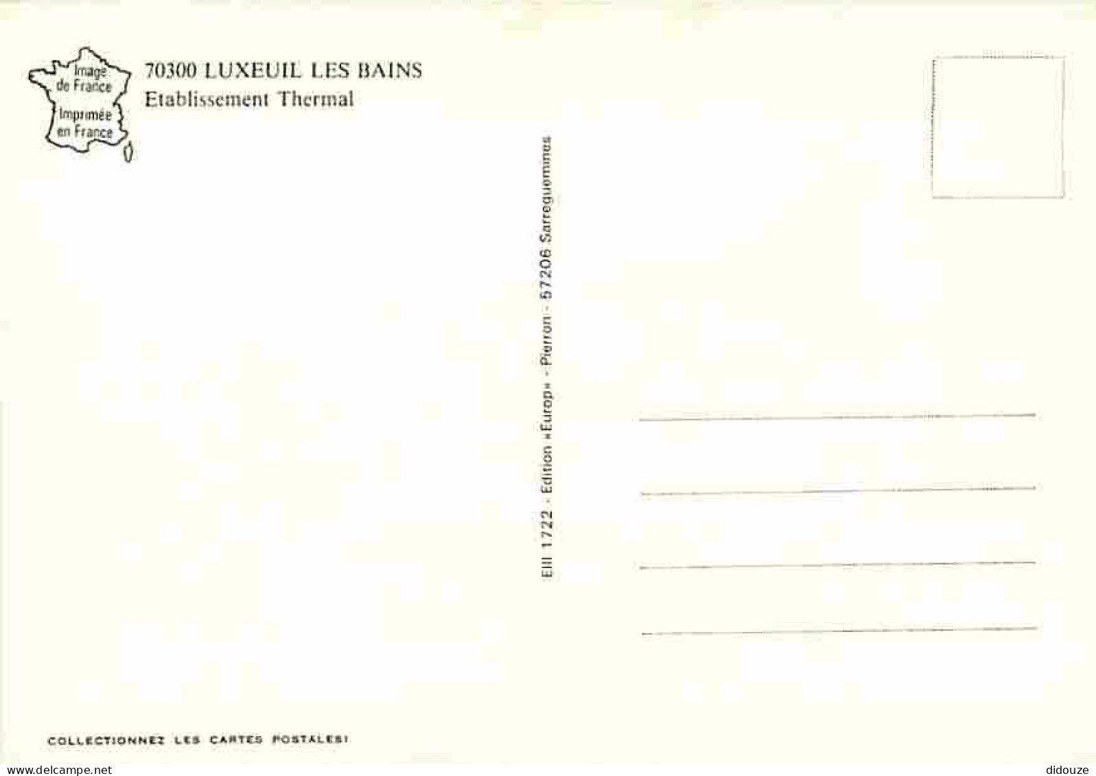70 - Luxeuil Les Bains - L'Etablissement Thermal - Carte Neuve - CPM - Voir Scans Recto-Verso - Luxeuil Les Bains