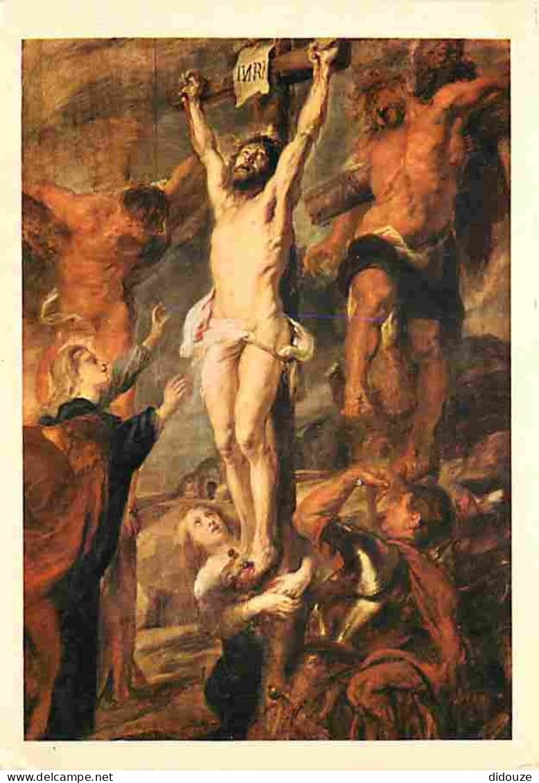 Art - Peinture Religieuse - Pierre Paul Rubens - Le Christ Entre Les Deux Larrons - CPM - Voir Scans Recto-Verso - Paintings, Stained Glasses & Statues