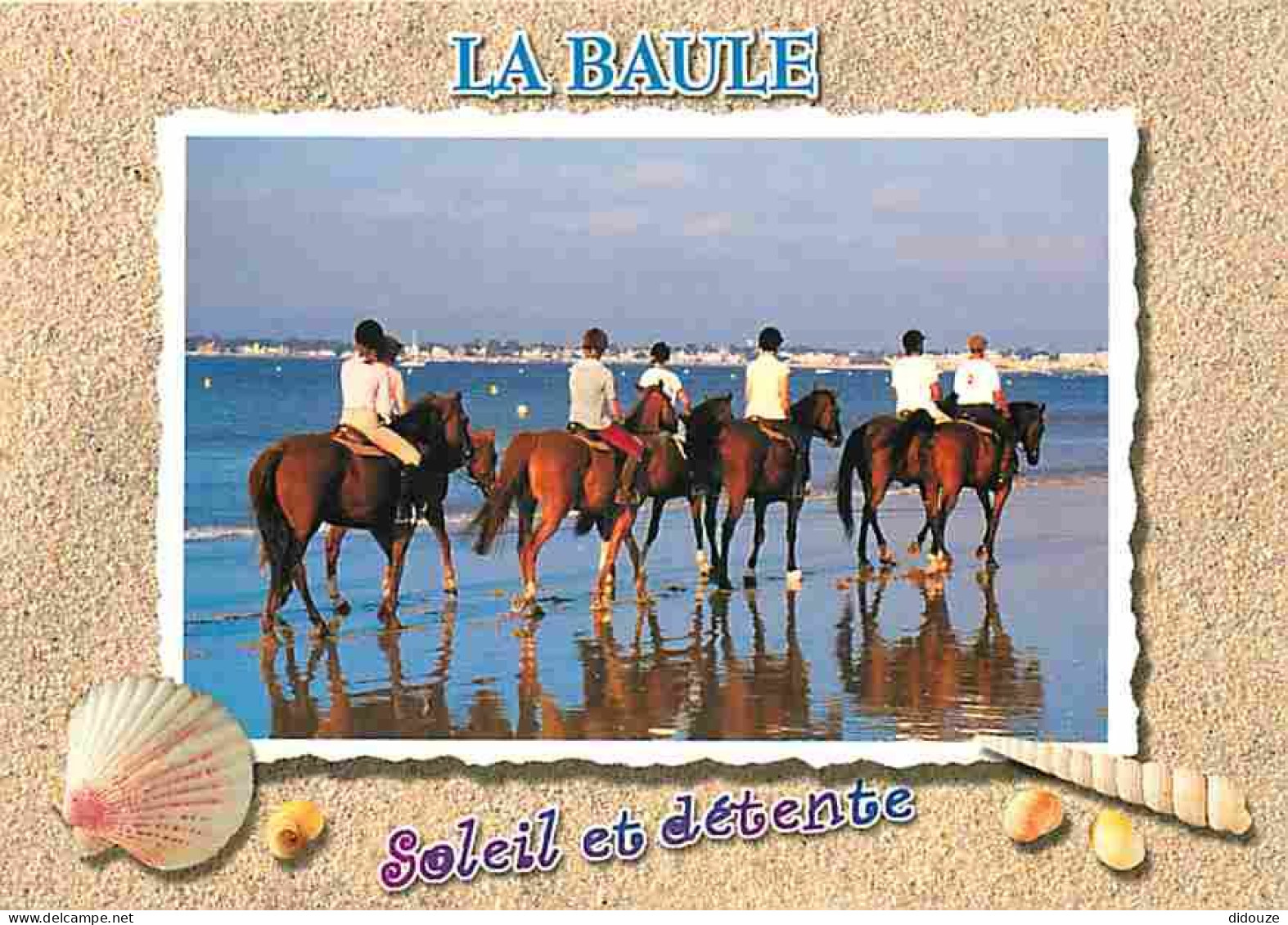 Animaux - Chevaux - La Baule - Promenade Equestre Sur La Plage - Voir Scans Recto Verso  - Chevaux