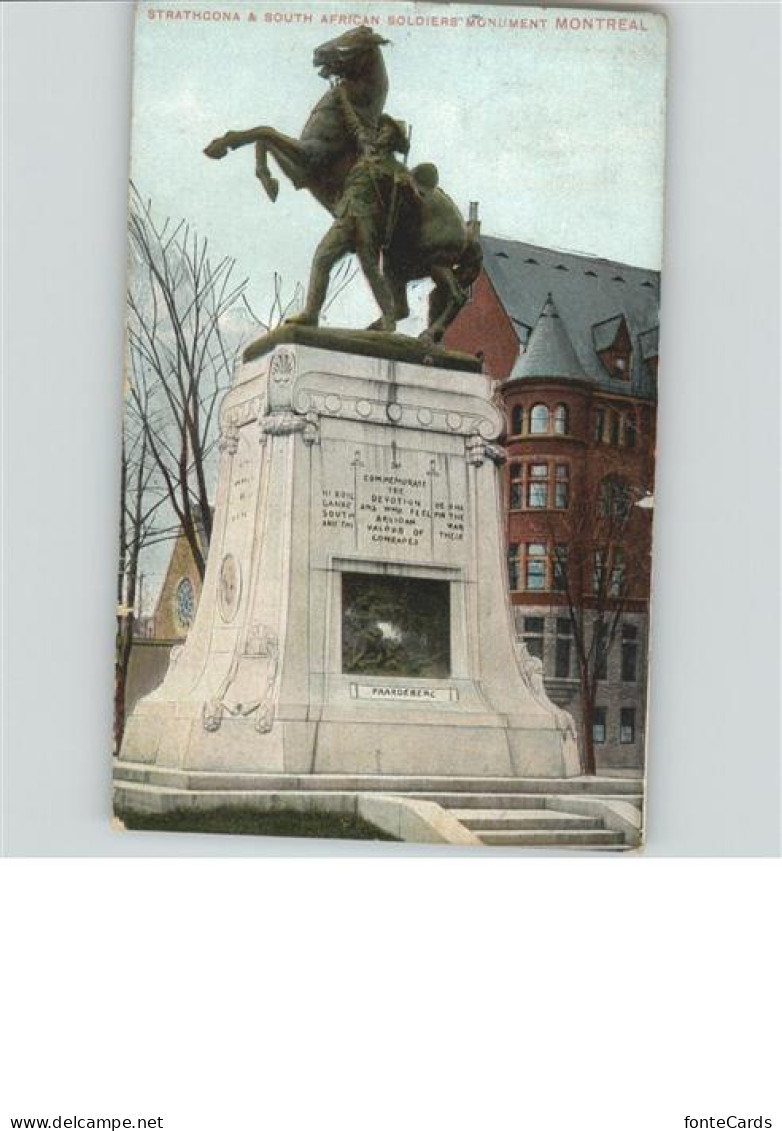 11035009 Strathcona South African Soldiers Monument Montreal  - Altri & Non Classificati