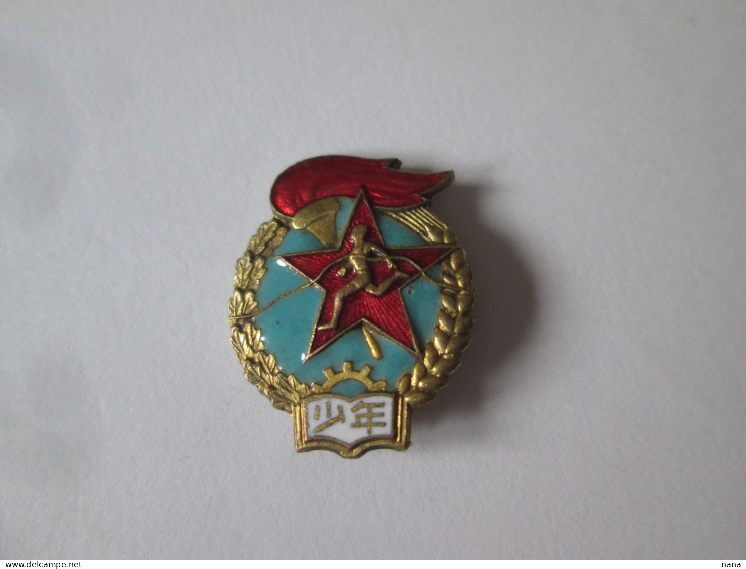 Chine Insigne Du Prix D'athletlisme.vers 1950/China Badge Athletic Award Badge 1950s,size:21 X 16 Mm - Autres & Non Classés