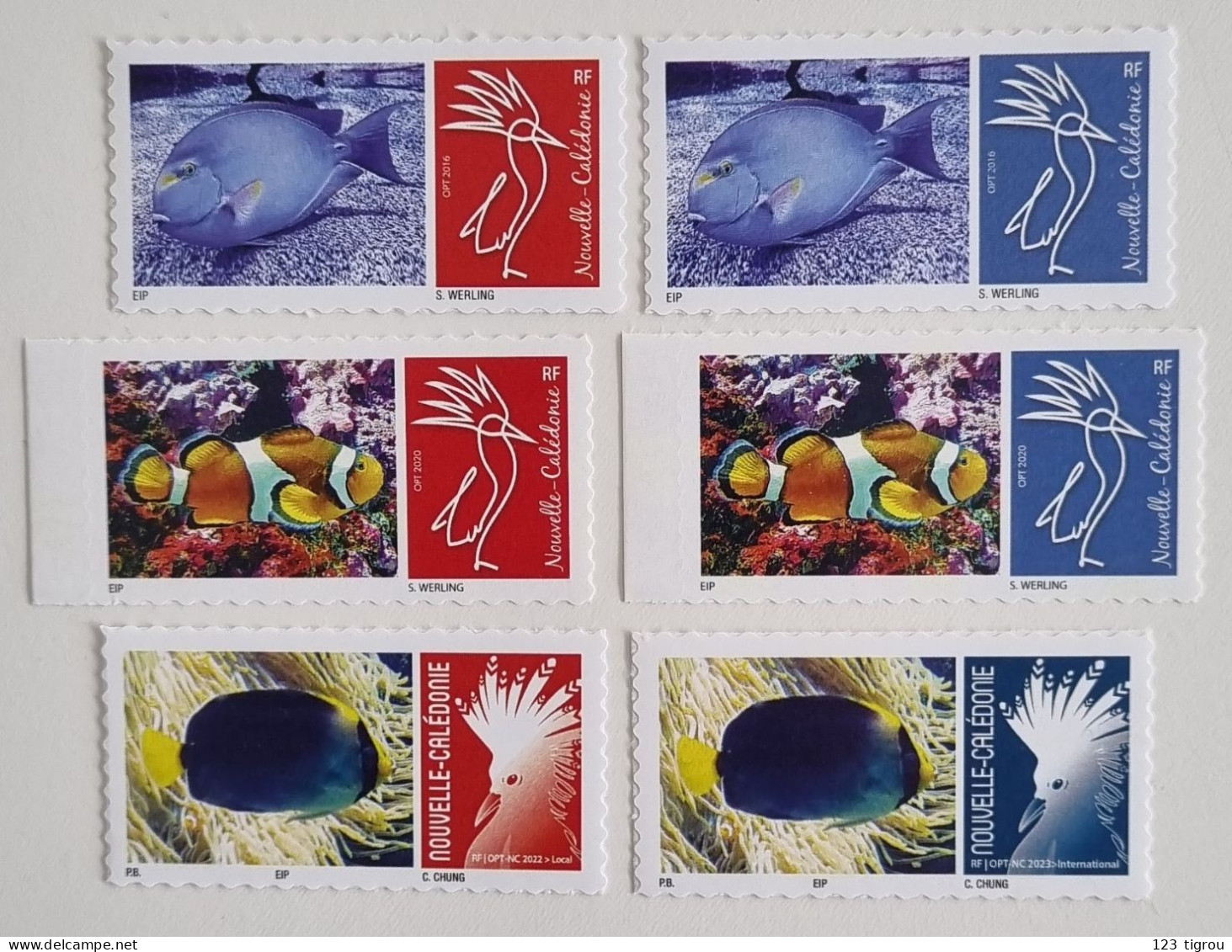 LOT CAGOU PERSONNALISE DIVERS LOGO POISSON TB - Unused Stamps