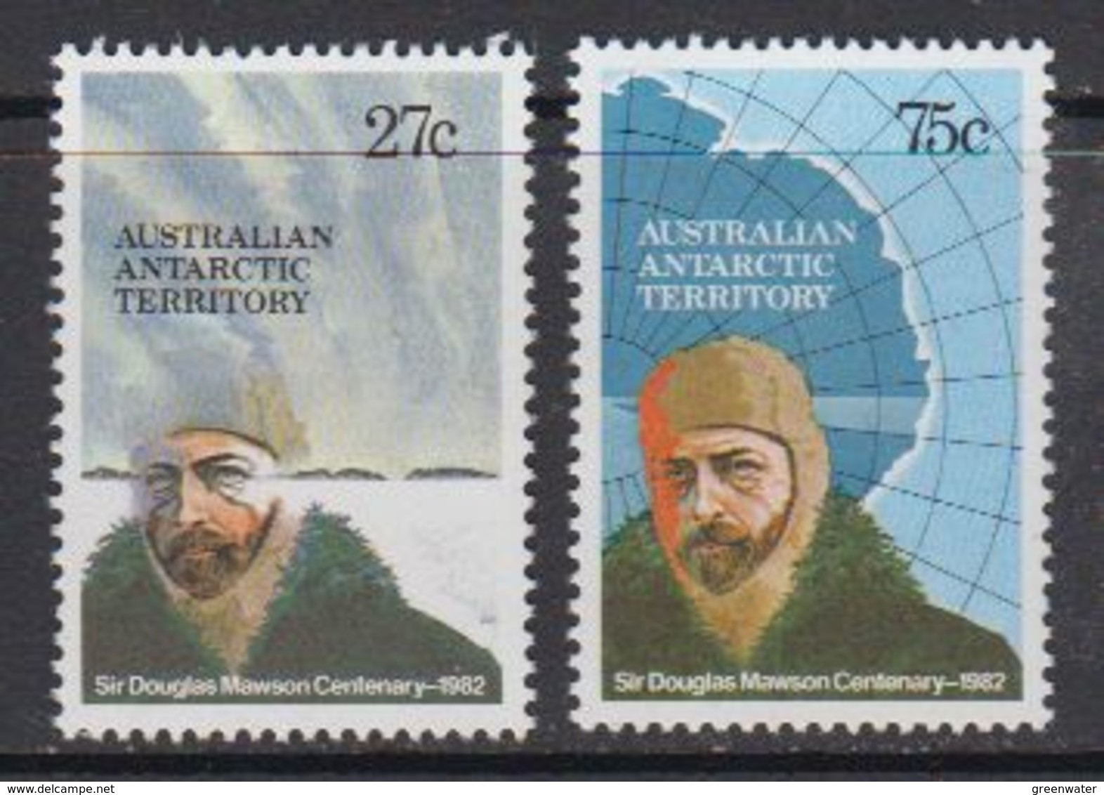 AAT 1982 Sir Douglas Mawson 2v ** Mnh (59910A) - Unused Stamps