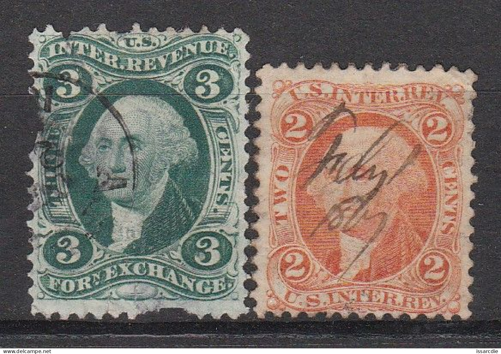 Etats-Unis George Washington Timbres Fiscaux - Used Stamps