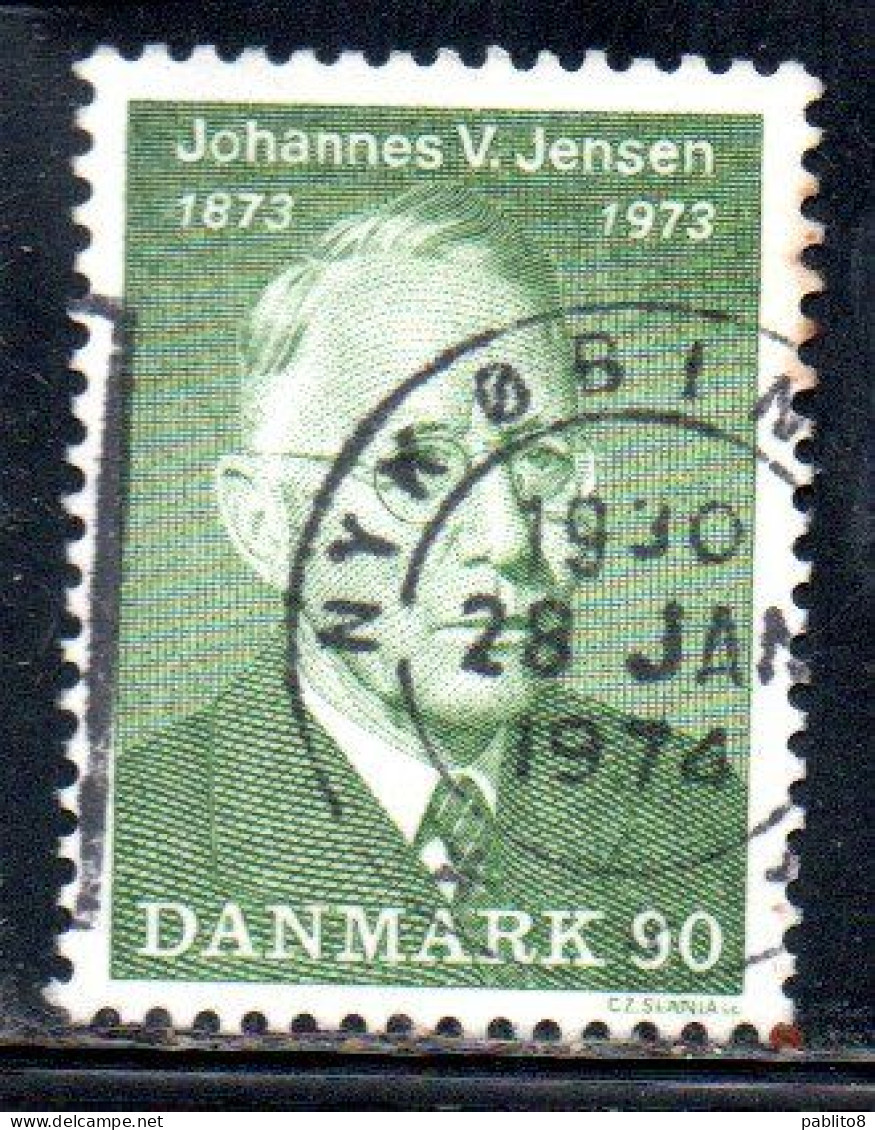 DANEMARK DANMARK DENMARK DANIMARCA 1973 JOHANNES VIHELM JENSEN 90o USED USATO OBLITERE' - Oblitérés