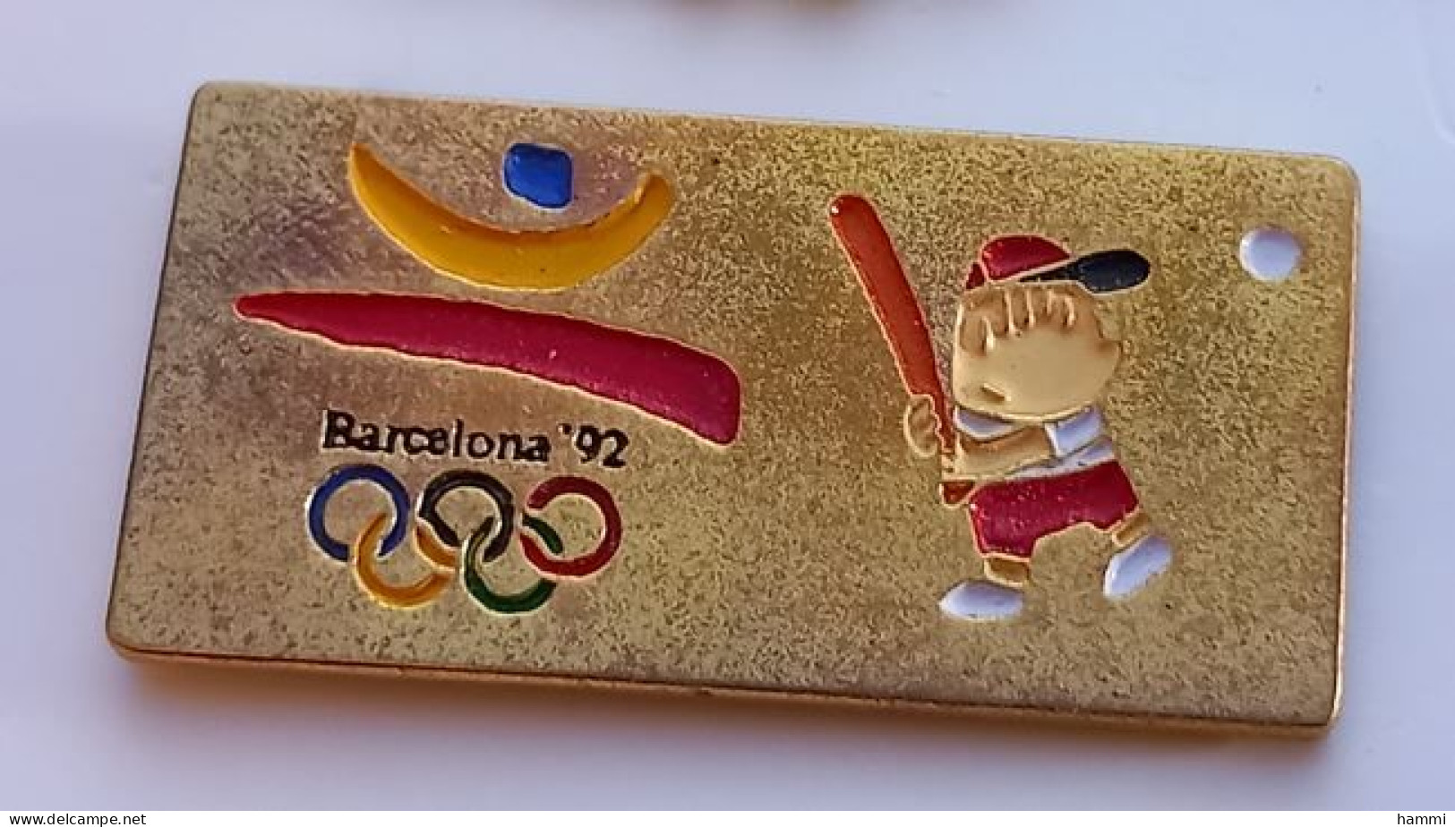 V147 Pin's Base Ball Baseball JO BARCELONA BARCELONE Espagne Spain Olympic Games Jeux Olympiques Achat Immédiat - Olympic Games