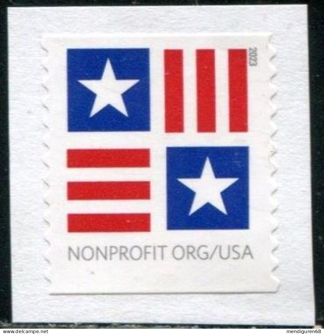 VEREINIGTE STAATEN ETATS UNIS USA 2023 STARS & BARS SA COIL USED ON PAPER SN 5756 - Used Stamps
