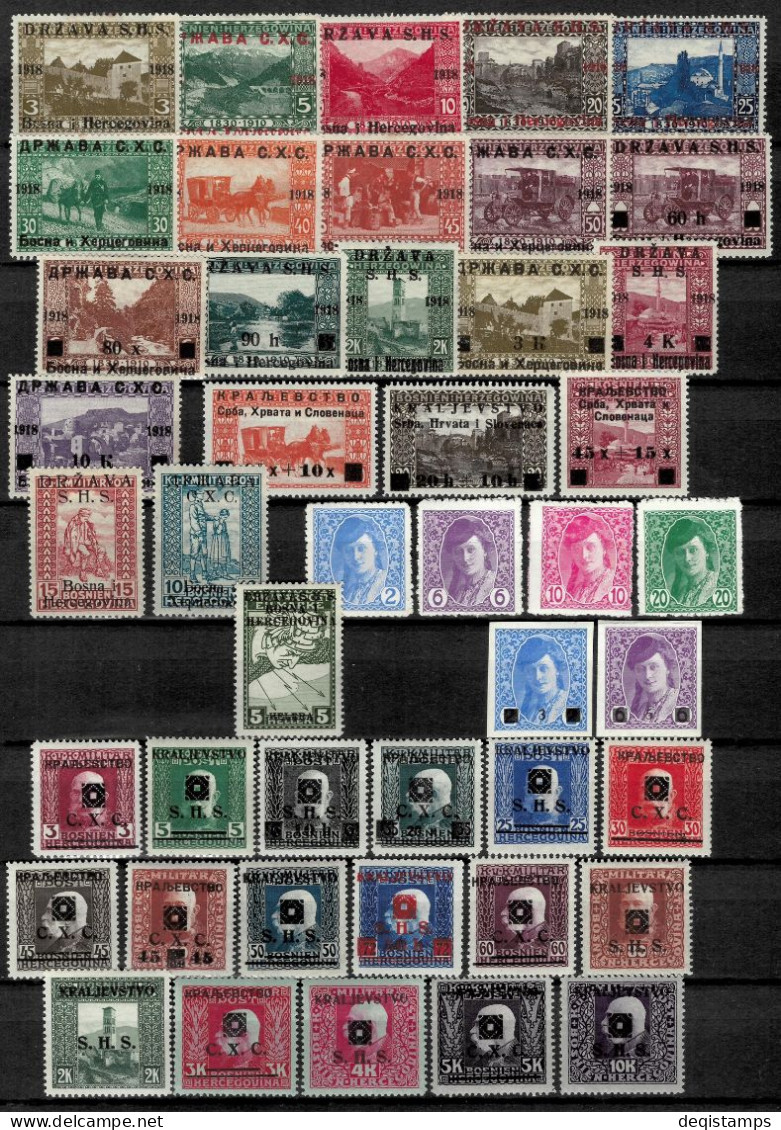 SHS - Bosnia 1919 MH Unused Collection - Neufs