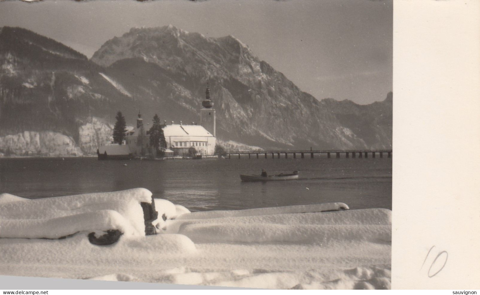 Gmunden Am Traunsee, Salzkammergut. Winterbild Mit Blick Auf Schloss Ort, 1952 - Gmunden