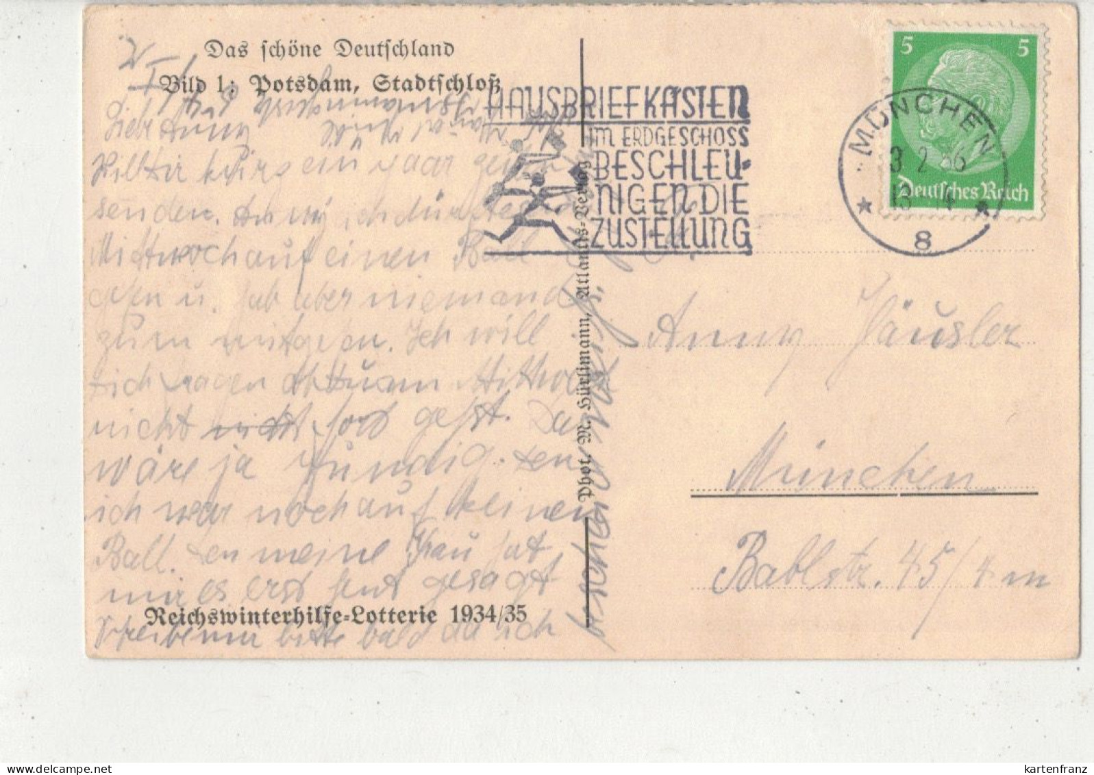 Bildpostkarte Ganzsache Postkarte WHW DR P254 Bild 1 - Potsdam Stadtschloß - O Ohne Wst. !!! - Other & Unclassified