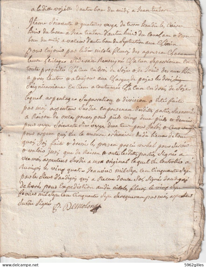 02 AISNE 1757 DIZY-LE-GROS GRANDRIEUX BERLIZE NOIRCOURT RENNEVILLE Près MONTCORNET LAON ROZOY-SUR-SERRE BRUNEHAMEL - Documents Historiques