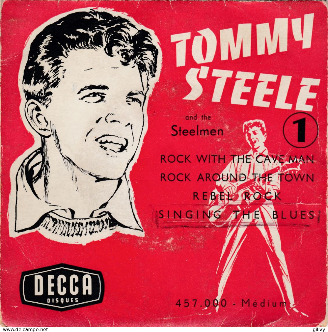 TOMMY STEELE : " Rock With The Cave Man " - EP - Rock