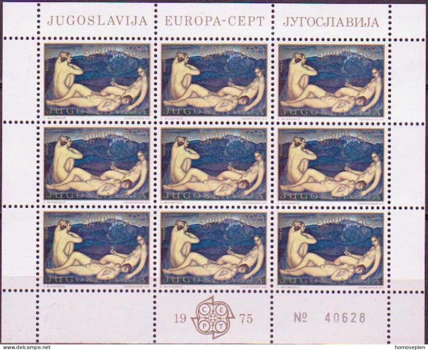 Europa CEPT 1975 Yougoslavie - Jugoslawien - Yugoslavia Y&T N°F1479 à F1480 - Michel N°KB1598I à KB1599I *** - 1975