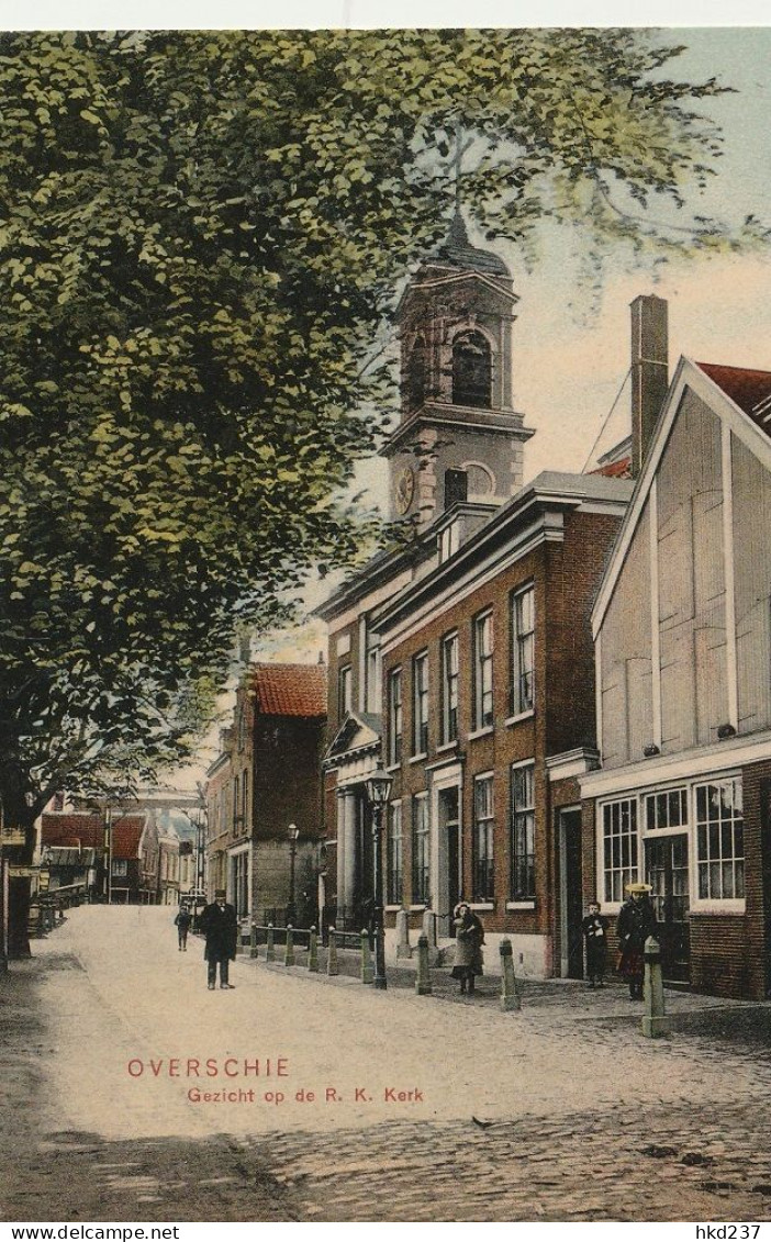 Overschie Gezicht Op De R.K. Kerk Levendig   4581 - Rotterdam